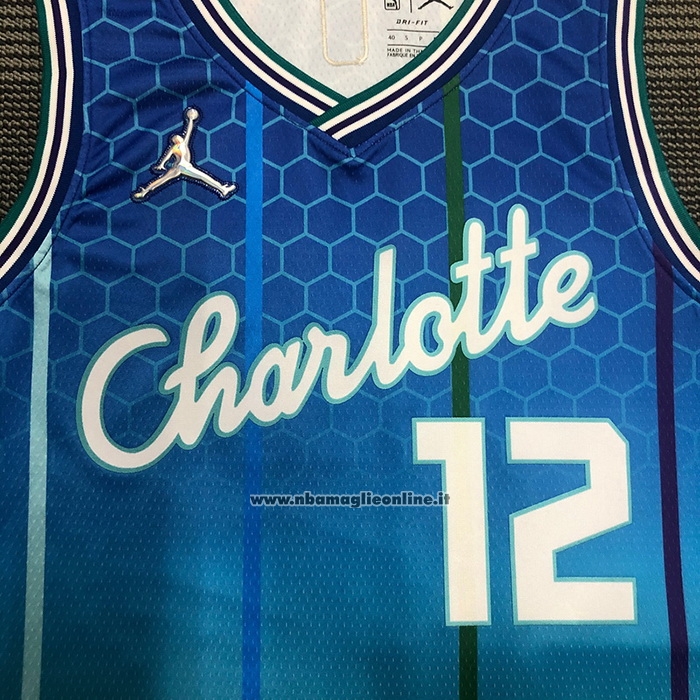 Maglia Charlotte Hornets Kelly Oubre JR. #12 Citta 2021-22 Blu